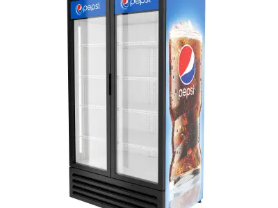 Double Door Cooler Pepsi 3D model