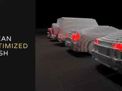 Low-poly VOXEL cars 3D collection 6 formats 3D model