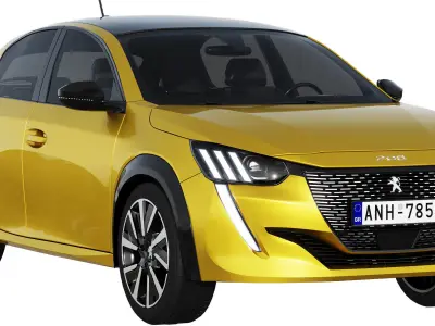 Peugeot 208 2021 3D model
