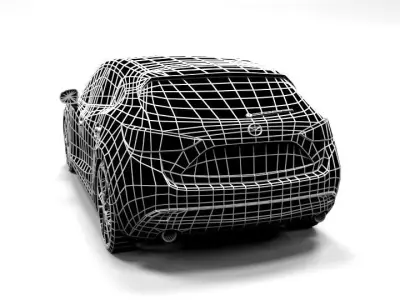 MAZDA 3 LOWPOLY hatchback Low-poly 3D model