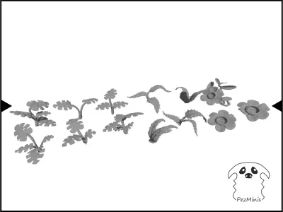 Plant and fern collection 3D print model