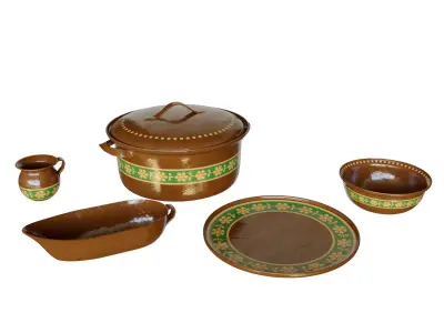 Crockery plates 3D model