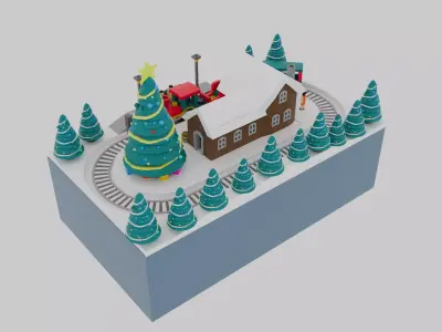 Christmas Train Pack 3D model