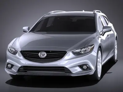 Mazda 6 wagon 2015 VRAY 3D model