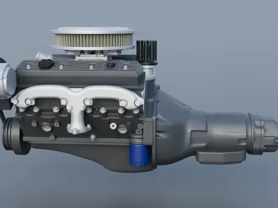 Chevrolet 350 Small Block V8 3D print model