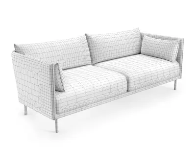 Hay Silhouette three-seater sofa 3D model