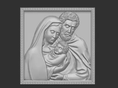 Special Holy Family 3D print model 3D print model