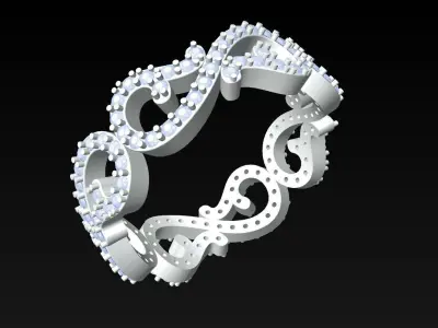 Diamond Ring - Womens Rings - N718259 3D print model