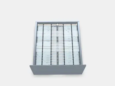 MALM Bed frame high w 4 storage boxes 12 Low-poly 3D model