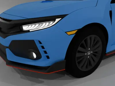Honda Civic Type-R model 3d  Low-poly 3D model