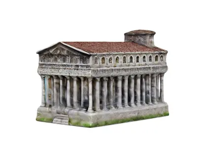 Classical Ancient Temple Architectural Model 3D model