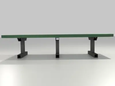 Bench with legs Free low-poly 3D model