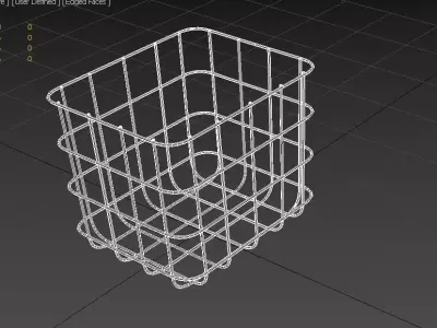 Wire Bin M08 Low-poly 3D model