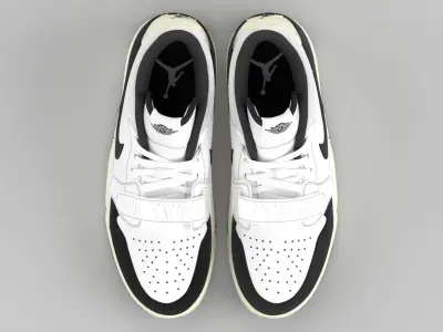Air Jordan Legacy 312 Low White Sail Black Low-poly 3D model