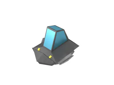 Future Car v1 001 Low-poly 3D model