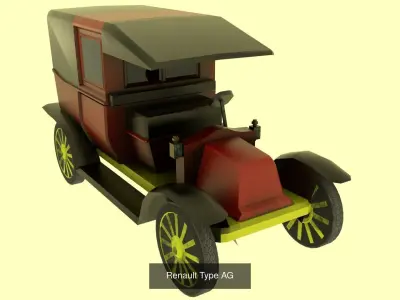 Pre-war French Vehicles Set 3D Model Pack