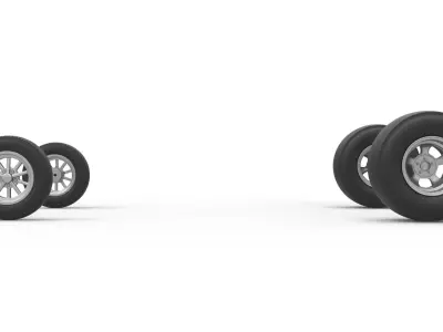 Wheel Set of Gasser Version 2 Scale 1 to 25 3D print model