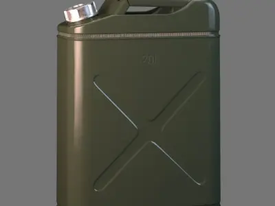 20 litre Jerry Can Fuel Container 3D model