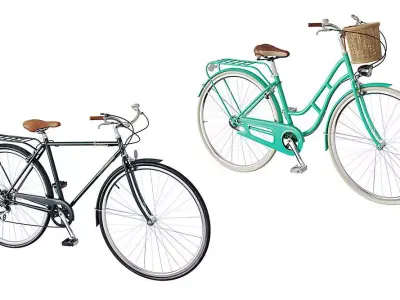 Retro Bicycles BLENDER 3D Model Cycles 3D model