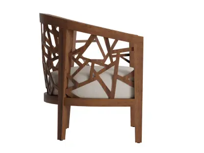 Grey Wash Frame Chair 3D model