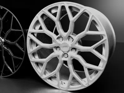 Vossen Hybrid forged HF2 car ring Low-poly 3D model