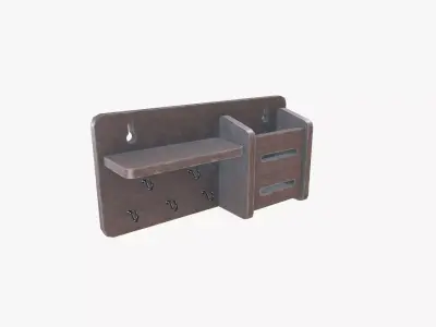 key Hanger Low-poly 3D model