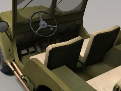 Willys Jeep Low-poly 3D model