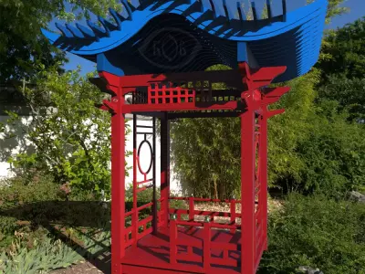 Pergola in Japanese-style 3D model