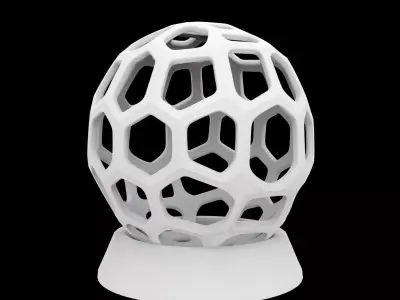 Lattice Sphere Sculpture 3D Printable Model 3D print model