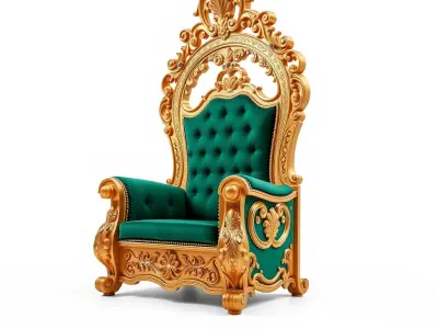 Royal Throne Chair Model Pack Low-poly 3D model