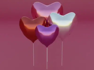 models for Valentine day set 3D models  3D model