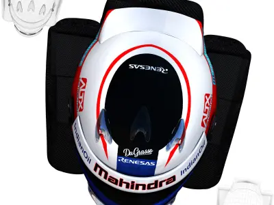 Rosenqvist helmet 2017 2018 Low-poly 3D model