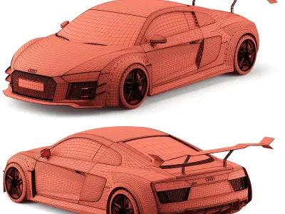 Audi R8 Racecar 3D model