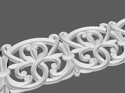 Central decor ornament for furniture 3D model 471