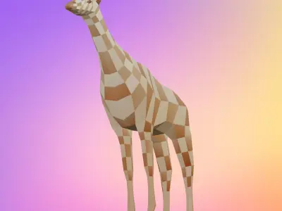 Low poly giraffe Low-poly 3D model buy