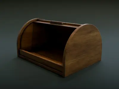 Roll-Top Bread Box Low-poly 3D model