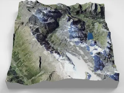 The Balmhorn mountain Bernese Alps Switzerland 3D model