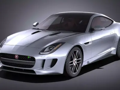 Jaguar F-Type R Coupe 2015 VRAY 3D model