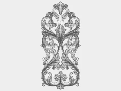 Carved decor for cnc 45 3D model
