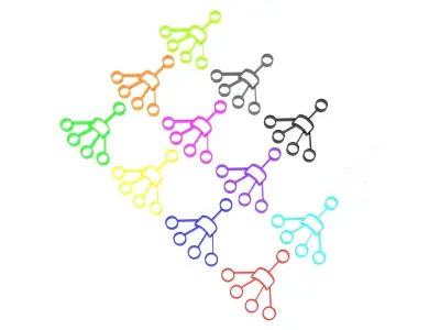 Rubber Finger Grippers Set 3D model