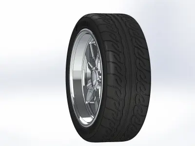 Custom wheels Budnik G5 18inch for scale model 3D print model