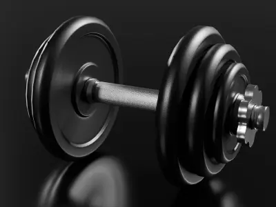 Adjustable Dumbbell Low-poly 3D model