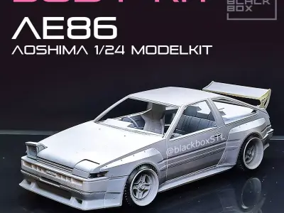 Bodykit for AE86 AOSHIMA 1-24th Modelkit 3D print model