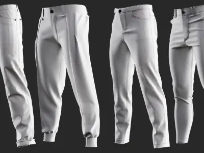 20 Pants - Vol 3 - Base Mesh 3D model
