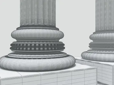 Columns pillars of justice Free 3D model