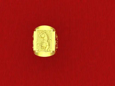 Rings Tiger 3D print model