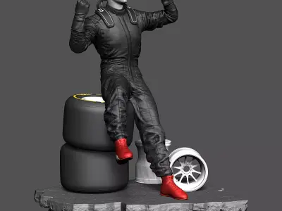 Max Verstappen 1-8 Scale Statue 3D print model