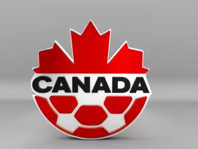 Canada National Soccer Team Logo 3D model
