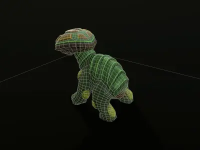 low level Forest Creature  Low-poly 3D model