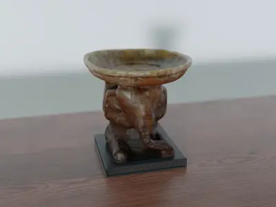 Elephant Bowl Rustic Home Decor Jewelry Holder and Altar Dish 3D print model